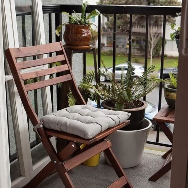 (Grå) Stolputer - HAOPYOU - Sett med 4 - 40x40cm - Polyester - Bomullsfyll - Grå Gray