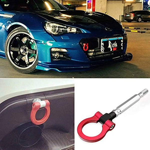 LAICY-aluminium handdukskrok av röd spårningsstil, för SUBARU BRZ 2013 + IMPREZA WRX STI 2015 + för Scion FR-S 2013-2016 Red