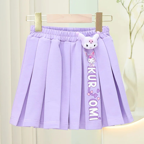 Anime Sanrios My Melody Kuromi Kawaii Autumn Winter Girl Tredelad Barnkostym Jk Plisserad kjol Skjorta Jacket Set Toddler Kuromi 12 150cm