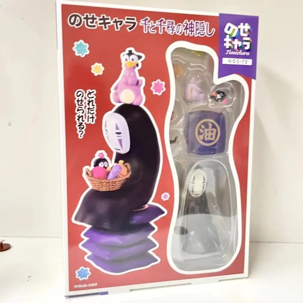 Miyazaki Hayao-serien Totoro Anime Figur Mini Staty Söta leksaker Rumsprydnader Kawaii Pvc Figurer Monterade leksakspresenter för barn C With Box