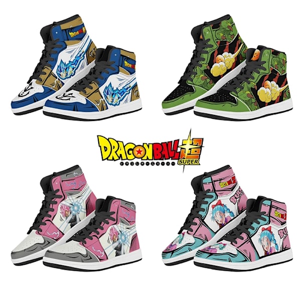 Dragon Ball Anime Shoes Herr Dropshipping Gouku Cartoon Cosplay Sneakers Super Saiyan Man High Top Vulkaniserade löparskor Present 7 37