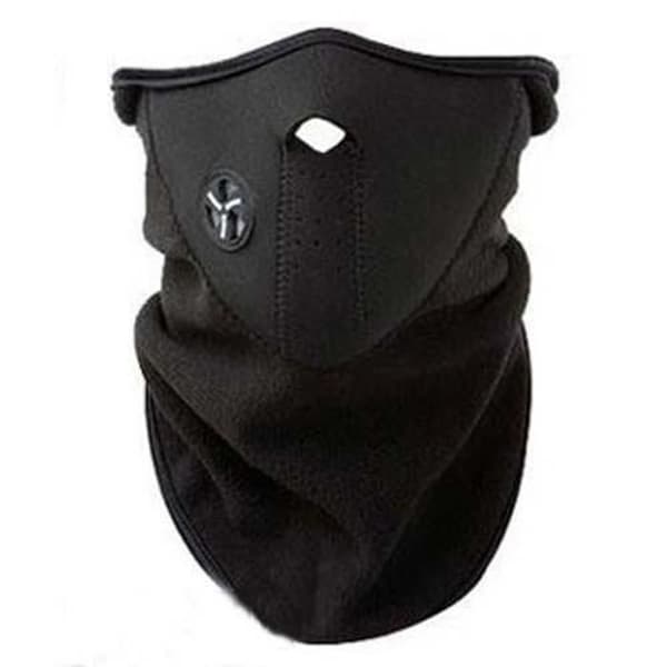 Fleece halsedisse til ski/motorcykelmaske x 2 (Sort)