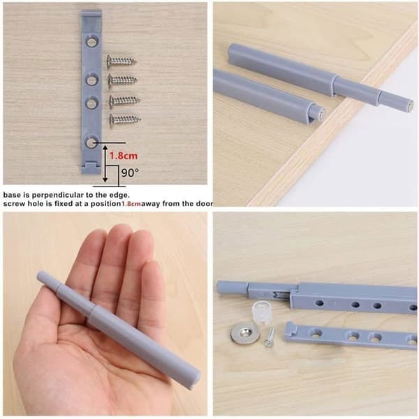 Magnetiske tryklåse, der åbner ved tryk, åbner og lukker døren med et enkelt tryk (10 stk.)