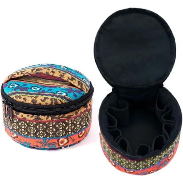 Eterisk olja bärväska för rollerflaskor, 5ml, 10ml, 15ml eterisk olja förvaringslåda