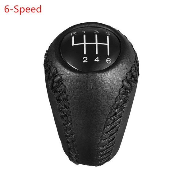 Läder 56Speed Växelspaksknopp för MAZDA 3 BK BL 5 CR CW 6 II GH CX-7 ER MX-5 NC III MT Växelknopp Shifter Arm Stick Headball Pen-6-Speed 6-Speed