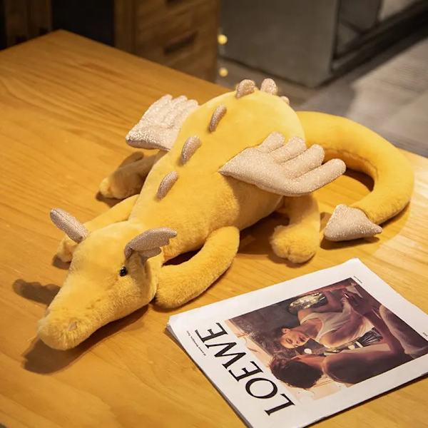 Jätte Dinosaurie Plyschleksak Mjuk stoppad Tecknad Djur Snö Drake Docka Flickvän Sovkudde Barn Födelsedagspresent Hög kvalitet 100cm yellow