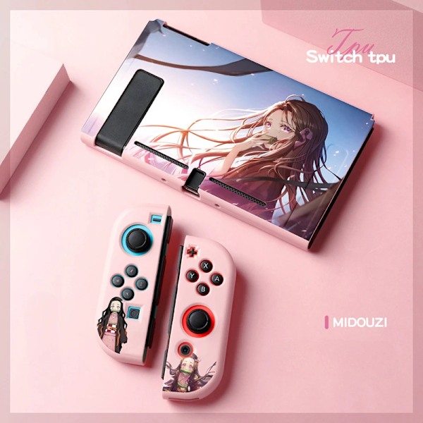 Anime Demon Slayer Case till Nintendo Switch NS Joy Con Controller Kawaii Soft Silikon Cover Tillbehör Barnpresent 1 For Switch NS
