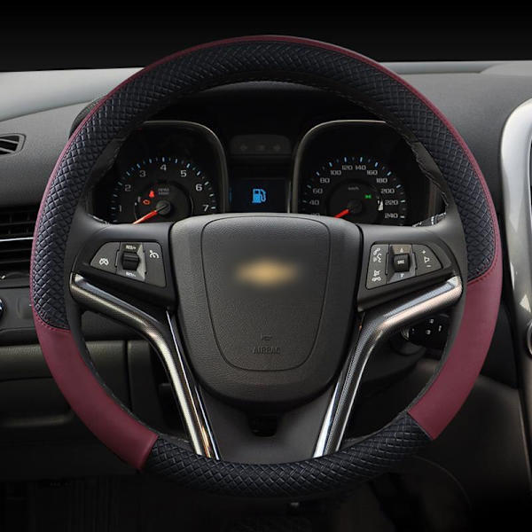 (Rött) Cover i läder Halkskyddad rattfläta till Chevrolet Malibu Captiva Orlando Högkvalitativa tillbehör Red