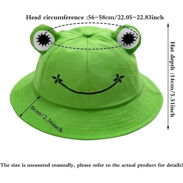 Solhatt i bomull för damer - Groda Bucket Hat - Vikbar - Vit White
