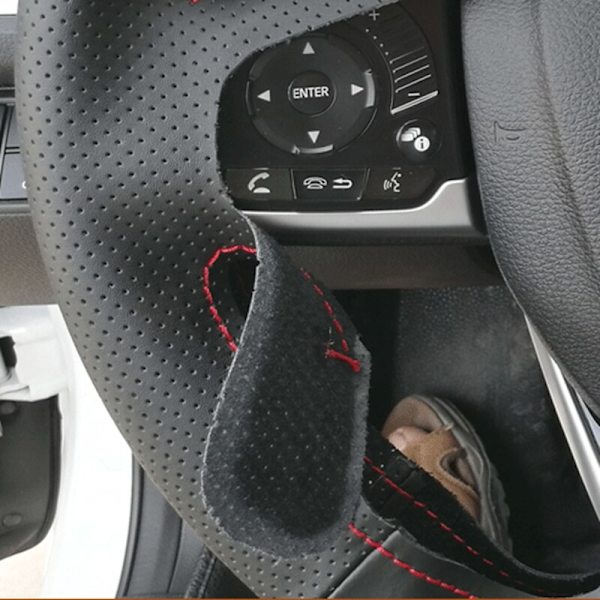 Svart konstläder handsytt cover till Hyundai Elantra 2011-2016 Avante i30 2012-2016