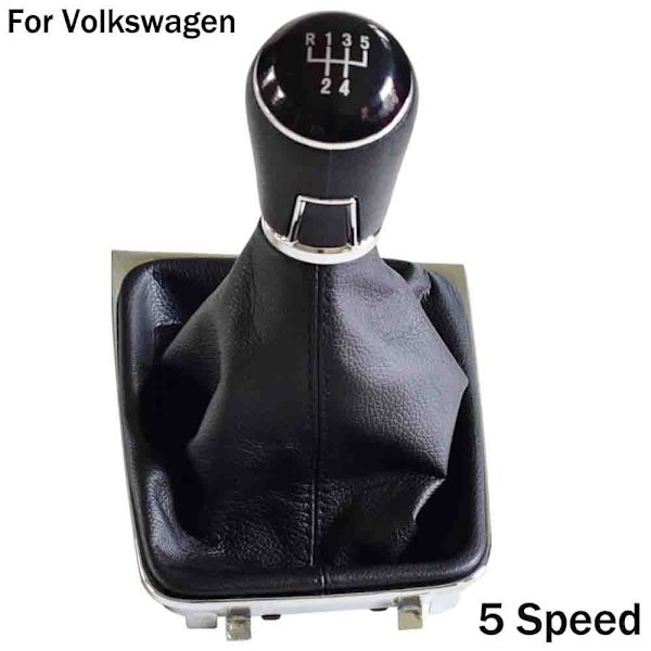 Biltillbehör 5 6-växlad MT Växelspaksknopp Handboll Komplett för Volkswagen VW Golf 7 MK7 2013 2014 2015-2017 Gaiter Boot-5 Speed 5 Speed