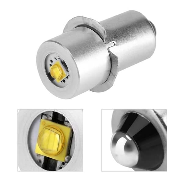 P13.5S LED 3W taskulamppu - valkoinen - P13.5S pidike - 3W teho White