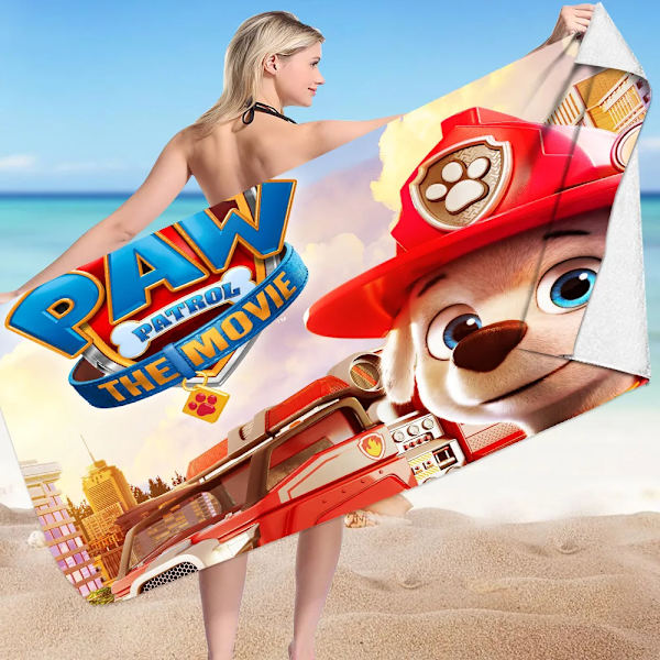 Anime Paw Patrol Strandhandduk Tecknad Chase Sommarhanddukar Badrum Badhandduk Simma Julhanddukar Resor Strandhandduk Snabbtork STJ-24-18 70x150 Fine fibres
