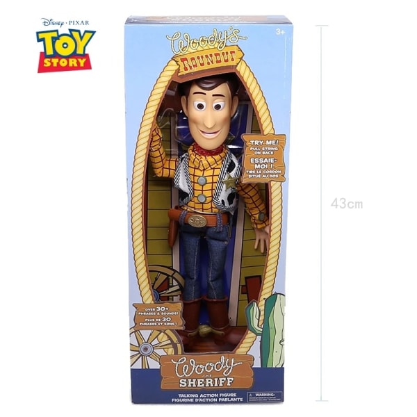 Disney Toy Story 4 Talking Woody Buzz Jessie Rex Actionfigurer Anime Decoration Collection Figurine leksaksmodell för barn present Talk woody with box
