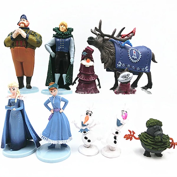 Disney Frozen Snow Queen Elsa Anna Pvc Actionfigurer Olaf Kristoff Sven Anime Dockor Figurer Modell Leksaker För Barn Presenter A13
