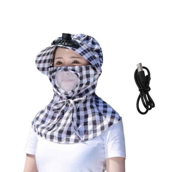 WIRLSWEAL Dame Solhatte med Ventilator - Sort Black