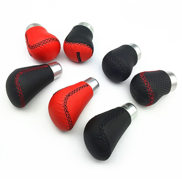 Universal växelspaksknopp för TOYOTA för Renault för Citroen Läder Manuell växelväxelstift POMO AT MT ARM-7cm Tangerine Svart 7cm Tangerine Black