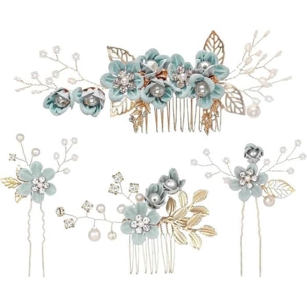 Hårkamset, Bröllopshåraccessoarer, Blomhåraccessoarer, Håraccessoarer