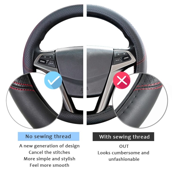 (Blå) Cover i läder Halkskyddad rattfläta till Chevrolet Malibu Captiva Orlando Högkvalitativa tillbehör Blue