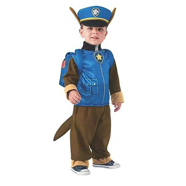 Paw Patrol Kreativ tecknad kostym Barn Cosplay Scenframträdande Outfit Dräkter Halloween Klä upp Pojke Flicka Födelsedagspresent C Short sleeve 2PCS M 115-130cm