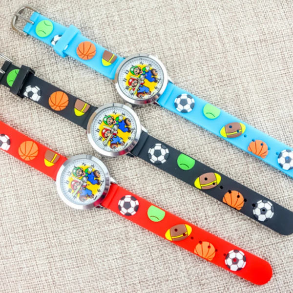 Super Marios Watch för barn Marios Brothers Cartoon 3D-spel Anime Character Quartz Electronic Watch Födelsedagspresenter 3