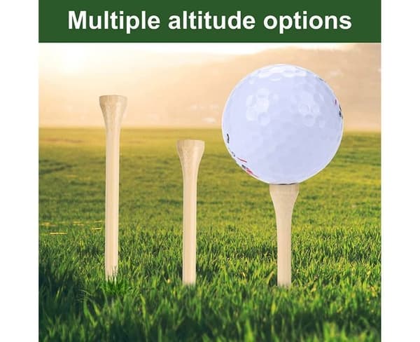 100 st Golf-peggar, Tålig Bambu, Originalfärg, 83mm*10.8mm*4.5mm