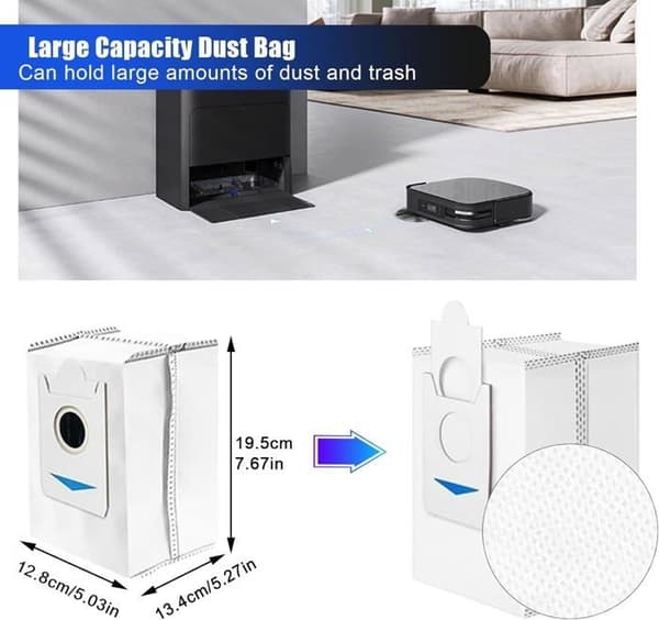 Tilbehørssett for Ecovacs Deebot X2/X2 Omni/X2 Pro Dex86 robotstøvsuger reservedeler, hovedbørste