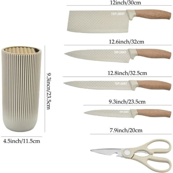 Knivsæt til køkkenet, 6 dele skarpt knivsæt