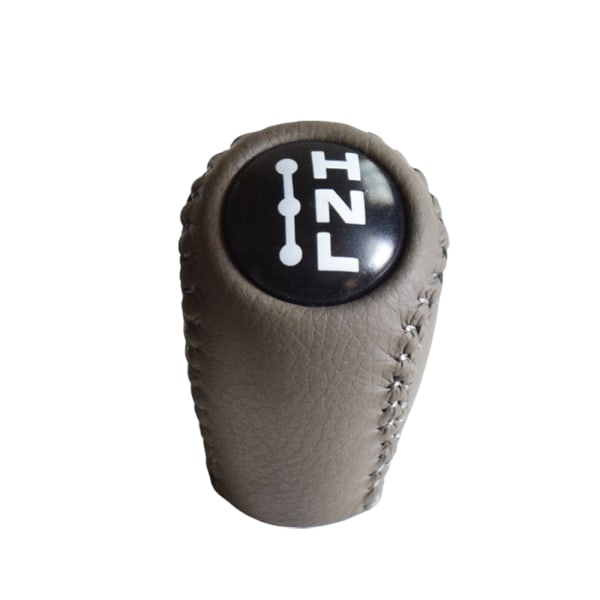 Äkta läder för Toyota Prado LC120 Land Cruiser Prado 2003-2009 Bil 5-växlad MT Växelspaksknopp Transmission+Transfer Gear Shift-Grå-2 Gray-2