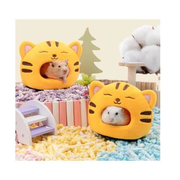 (Tiger) Marsvin Hus Seng, Mini Hamster Seng | Tiger Design Hamsterhule - Mini Hamster Seng Tiger