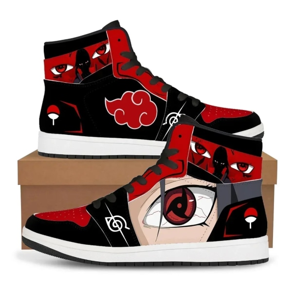 Naruto Anime Skor Herr Dropshipping Kakashi Itachi Cartoon Cosplay Sneakers One Piece Luffy Ace Högtopp Löparskor Barn Present 10 38