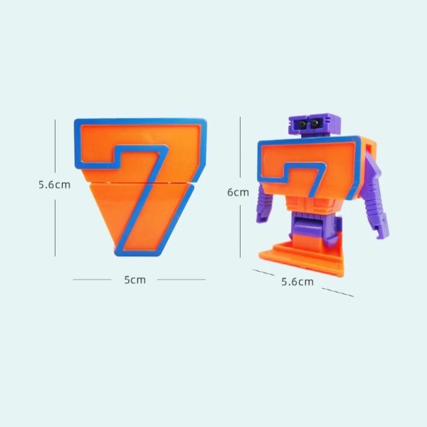 Transformation Robotleksaker för pojkar Nummerstudieserie STEM Utbildning Actionfigurer Leksak för barn Födelsedagspresent Byggklossar With Box