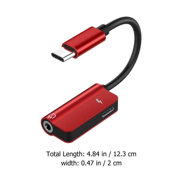 Type-C til 3,5 mm Adapter 2 i 1 Profesjonell Hodetelefonadapterkonverter