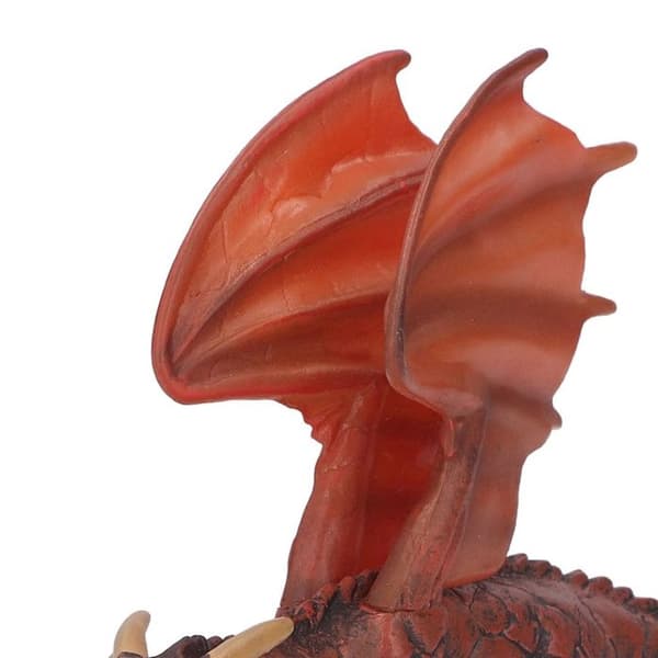 Realistisk utseende simulerad eldsdrake modell flygande dinosauriefigur för samlingsdekoration