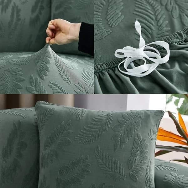 Sofa trekk - Jacquard - 2-seter - Lilla - Elastisk - Moderne