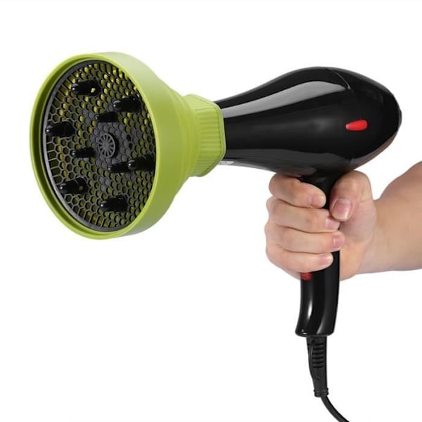 Vikbar Silikon Hårtork Diffuser (Grön) Green