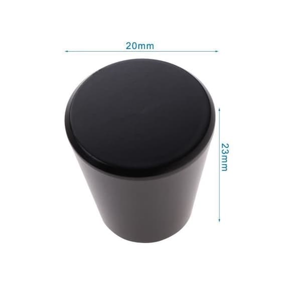Dørknapper - Camio - 10 stk. - Sort - 20 mm - Aluminiumlegering Black