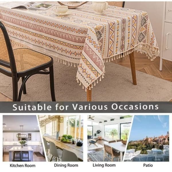 (som visas på bilden) Rektangulär duk - Boho - Fläckresistent - 140x180CM - Polyester - Tvättbar as the photo shows