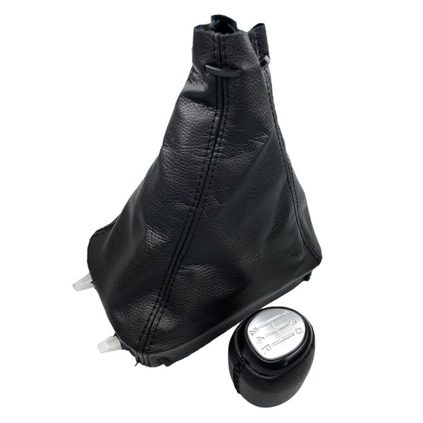 5/6-växlad växlingsknopp Läder damask Cover Case för SAAB 93 9-3 SS 2003-2012 Bilstylingtillbehör-5-växlad Silver Combo 5 Speed Silver Combo