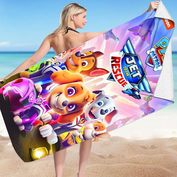 Anime Paw Patrol Strandhandduk Tecknad Chase Sommarhanddukar Badrum Badhandduk Simma Julhanddukar Resor Strandhandduk Snabbtork STJ-24-16 70x150 Fine fibres