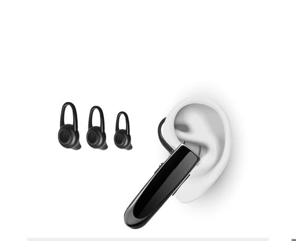 Bluetooth V4.1 Headset, Håndfri Hodetelefoner, Støyreduserende Mikrofon, 30 Dagers Batteritid, Etui - Svart