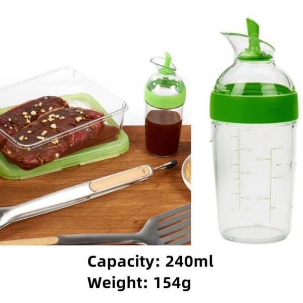 (Grön) Salladsdressing Shaker - Okänt Märke - 240ML - Läcksäker - Högkvalitativt Material - Multifunktionell Green