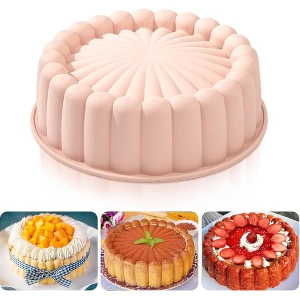 Kakeform - Non-stick - Silikon - 20 cm - Gjenbrukbar - Solsikkeform