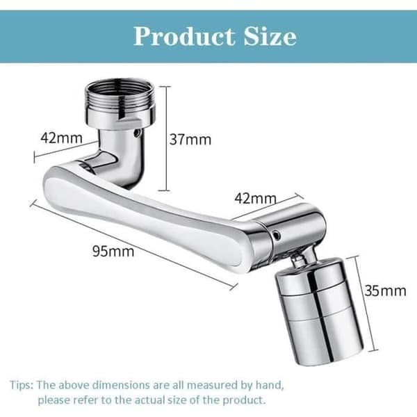 MOON-WEYE-2 i 1 Kranlufter Universal Sprutfilter 1440 Roterende Kran Baderom 2 Moduser Justerbar295