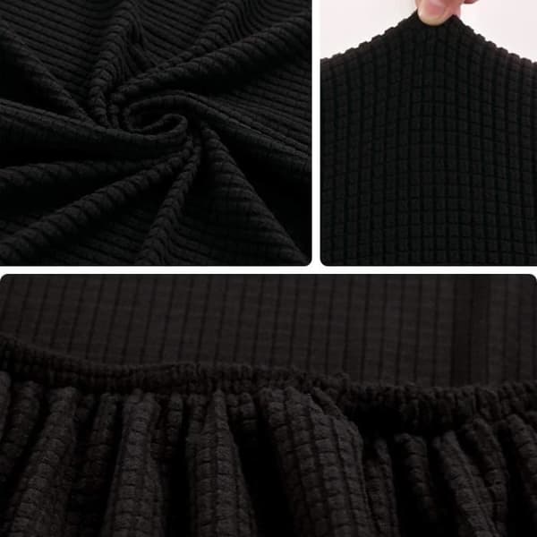 E-senior Stretch Sofatrekk 1-seter med armlener Elastisk sofabeskyttelse (Svart) Black