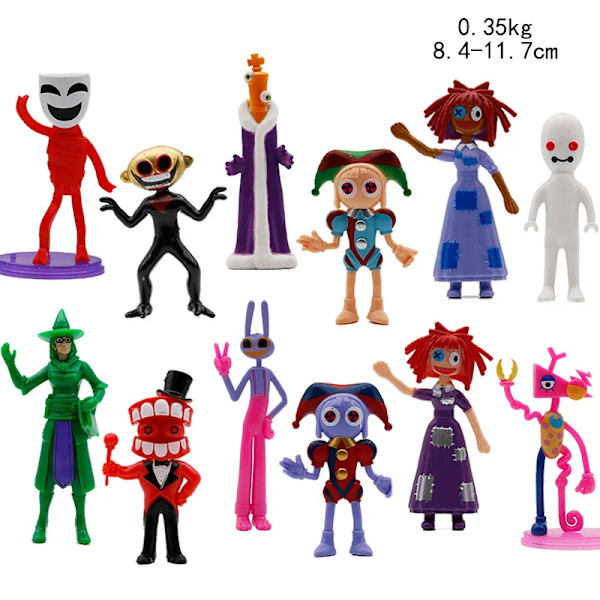 The Amazing Digital Circus Figur Set Pomni Jax Gangle Zooble Action Figurine Dolls Leksak PVC Kinger Caine Modell Barn Julpresent 6pcs set A