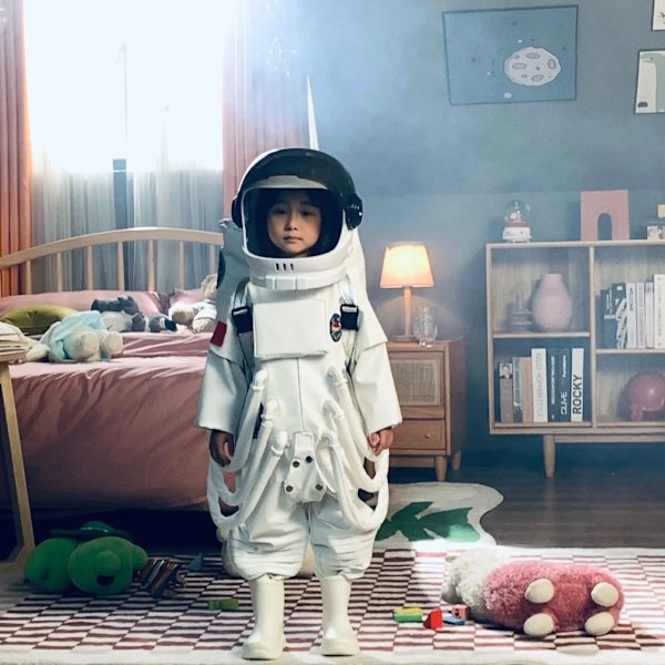 Na-sa-astronauthjälm med rörligt visir, Cosplay Space Mask för vuxna, barn, pojkar födelsedagspresent, skolklassrumskostym Astronaut Helmet-CN