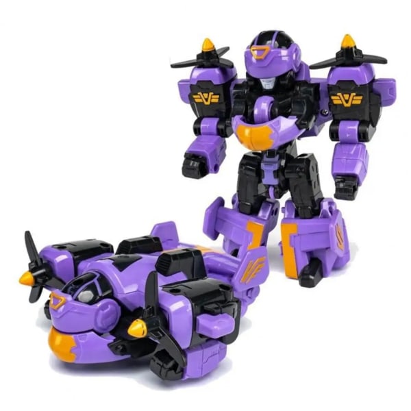 Barn Robotleksak Samlarobjekt Transformerande Robot Flygplan Traktormodell Leksak Pojkar Flicka Robotmodell Leksak Transformering Bil Födelsedagspresent PURPLE