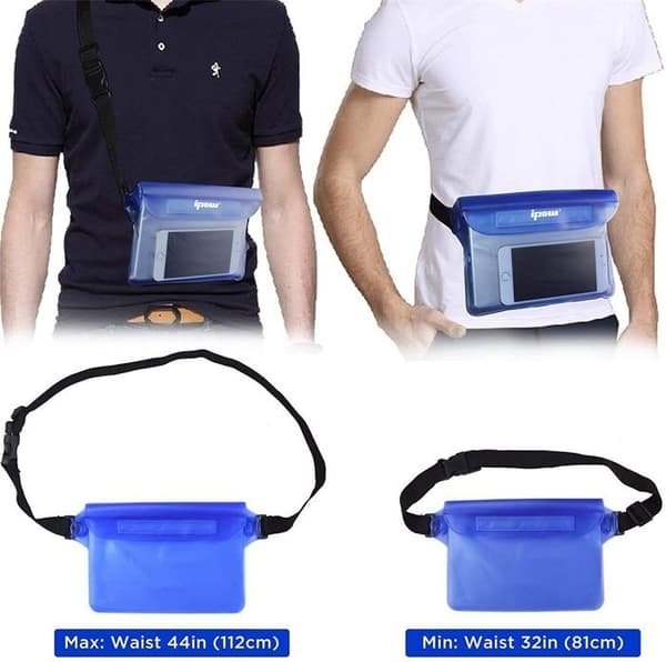 2-pack Vattentät Midjeväska Telefonfodral Vattensport Midjeväska H076