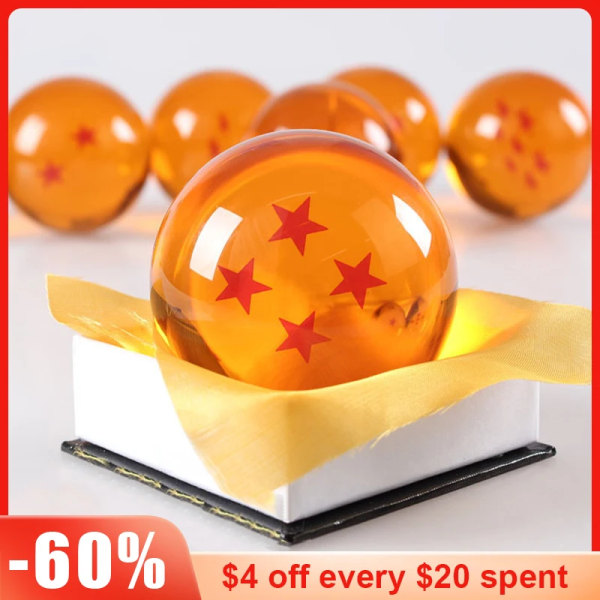 7,6 cm DBZ Crystal Ball Anime Figur 1 2 3 4 5 6 7 Star Shenron Wish Balls Cosplay rekvisita Samlarleksaker för skrivbordsdekoration 2 Star no box